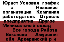 Юрист Условия: график 5/2 с 9.00-!8.00 › Название организации ­ Компания-работодатель › Отрасль предприятия ­ Другое › Минимальный оклад ­ 28 000 - Все города Работа » Вакансии   . Амурская обл.,Архаринский р-н